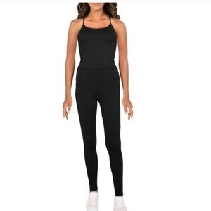 SALE! Catherine Maladrino 2-Piece Jogger & Top Activewear Leggings Black NEW!
